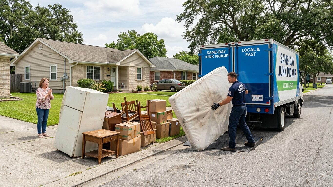 Junk removal Chalmette LA crew providing same-day curbside pickup
