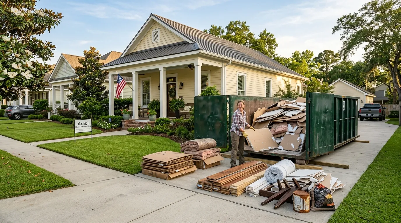 Dumpster rental Arabi LA for residential home cleanup
