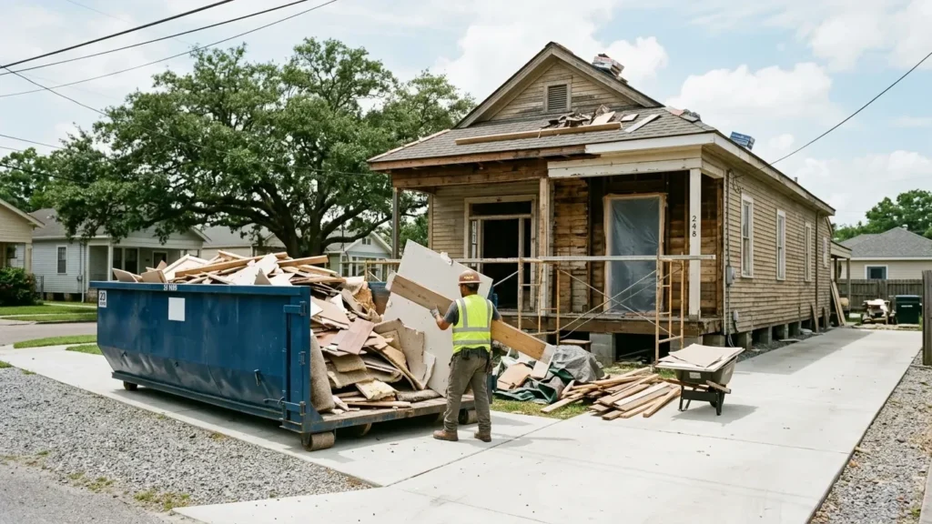 Dumpster rental Arabi LA for home renovation debris